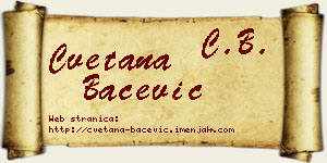 Cvetana Bačević vizit kartica